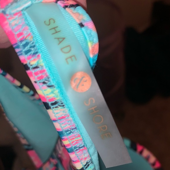 Shade & Shore Pink & Blue Bikini Top size S - Picture 7 of 7